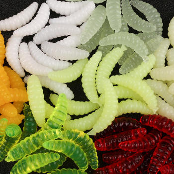 Factory Wholesale Artificial Soft Bait Bulk Mealworm Lure for Carp Bass Perch Trout Saltwater Fishing – Soft Lure – view 1