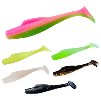 Hot Sale New Arrival 6 PCS/Bag 8cm/4.8g Luminous Colorful Pike Bass Fishing Lure Artificial Soft TPE Bait Soft Plastic Tail – Soft Lure – view 1