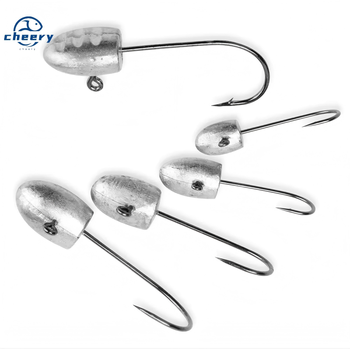 CHEERY 1g 2g 3g 4g Mini Ice Fishing Jig Head Hook Rockfish Barbed Finesse Fishing Hooks Soft Worm Jigging Tackle Bass Trout – Soft Lure – view 1
