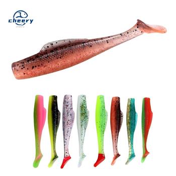 CHEERY TPR 65mm 2.3g 55mm 1.8g Soft Paddle T Tail Fishing Ripple Shad Lure Small Double Color Artificial Swimming Bait – Soft Lure – view 1