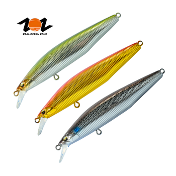 Factory Price High Quality 90mm 10g Minnow Feather Hook Printed ABS Minnow Fishing Lures for Saltwater Fish – Minnow – view 1