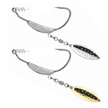 Quality Lead Jighead Silver and Gold Spiner Lead Weight Metal Spin Fishing Tackle Weedless Fishing Hook Jig Head – Metal Jig – view 1