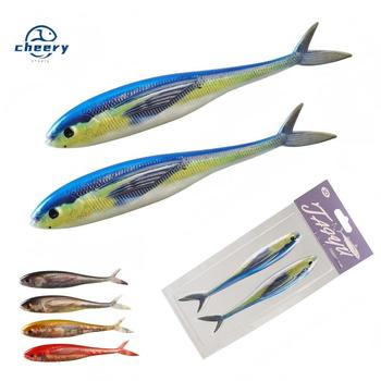 CHEERY 12.5cm Fluke Lure Split Tail Soft Plastic Fishing Lure Swimbait Bass Shad Fishing Lure De Pesca Soft Bionic Fishing Bait – Soft Lure – view 1