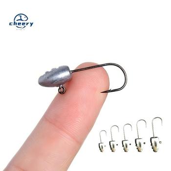 CHEERY 2g 3g 5g 7g 10g Jig Heads Hook Soft Artificial Bait Freshwater Seawater Barbed Lead Fishing Tackle Hooks – Soft Lure – view 1