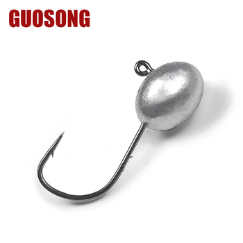 Mustad Flat Reinforced Thin Hook Double Back Lead Hook 2 Baithholders sharp Needle Point Round Head Jig Hook – Metal Jig – view 1