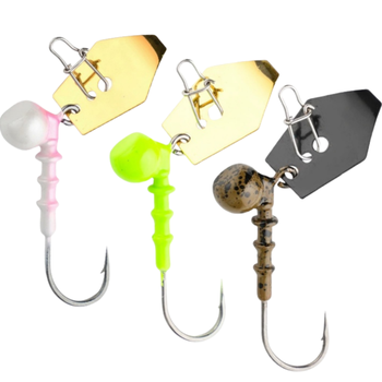 Cheery Steel Alloy 9g 45mm Jig Hooks with Spinner Barbed for Salmon Fishing-Saltwater & Freshwater Use – Metal Jig – view 1
