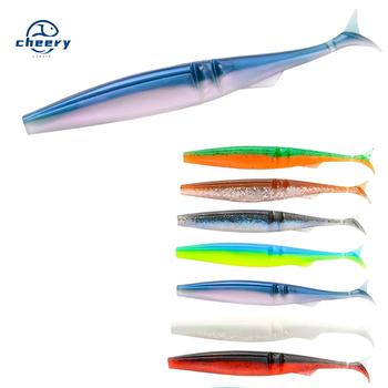 CHEERY Double Color T Tail Soft Bug Lure for Large Mouth Bass and Crappie Fishing Soft Lure for Saltwater Fishing – Soft Lure – view 1