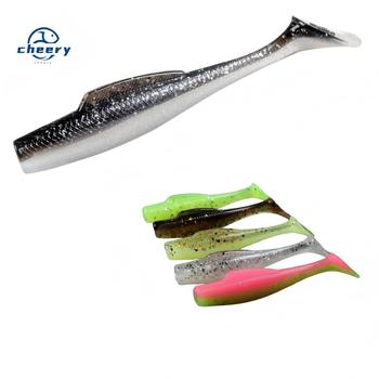 CHEERY New Arrival 100mm 6.5g TPE Soft Paddle T Tail Fishing Ripple Shad Lure 5pcs/bag – Soft Lure – view 1