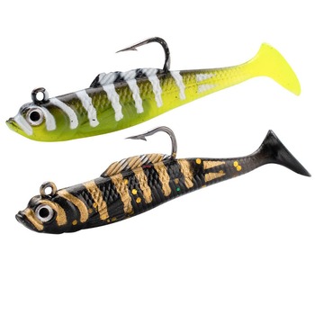 Wholesale 7colors 6cm 5.6g Single Hook Wrapped Lead Fish Plastic Bionic Bait With Hook T Tail Soft Fishing Lures Decoy Soft Bait – Soft Lure – view 1