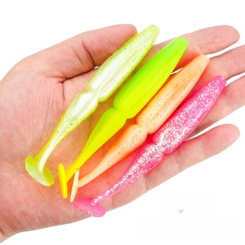 4PCS 11CM 12G Soft Lure Paddle Tail Double-Joint Large T-Tail PVC BaitBeaked Bass Soft Insect for Mandarin Fish Sea Fishing – Soft Lure – view 1