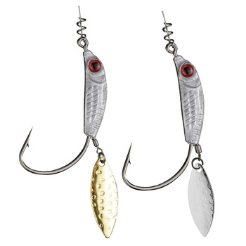 Cheery HK00486 Weighted Twistlock Fishing Jig Heads Blade Attachment for Stream River Lake-Swimbait Crankbait Spinner Bait Hooks – Soft Lure – view 1