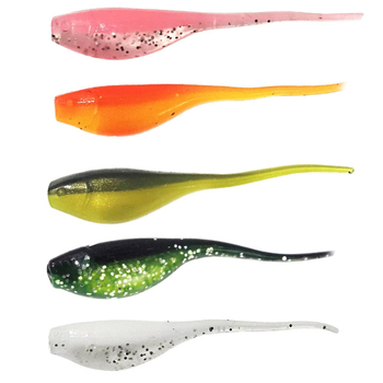 OEM High Quality 10pcs/bag 5cm 0.7g PVC Small Tadpole Lure Worm Pin Tail Soft Bait for Carp & Perch Midwater Fishing – Soft Lure – view 1