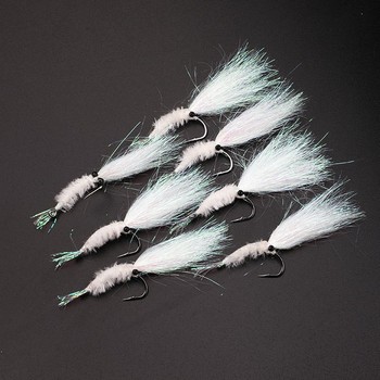 Thick Ice Silk Colorful Flash Feather Ribbon Shrimp Hook Metal Eyes Sharp Corrosion Resistant Artificial Fishing Lure Flies Bait – Metal Jig – view 1