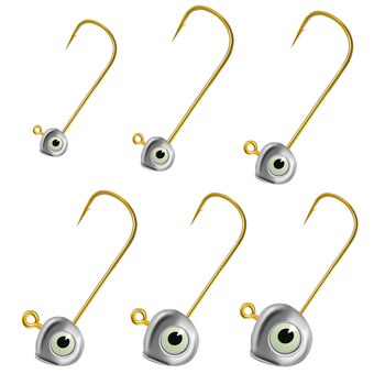 Palmer 1g 2g 3g 4g 5g 7g High Carbon Steel Jig Head Hook Luminous 3D Eyes Jig Heads Fishing Corrosion Resistant Lead Jig Head – Metal Jig – view 1