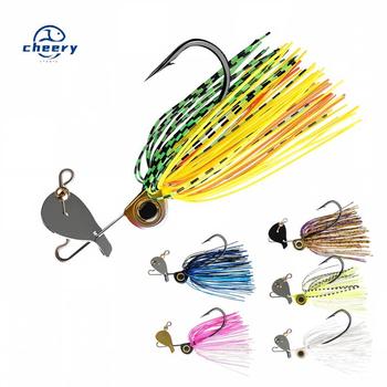 CHEERY 15g Buzzbait Lure Spinnerbait Skirts Metal Jigging Spoon Fishing Jig Head Swimbait for Bass Metal Sequin Lure – Soft Lure – view 1