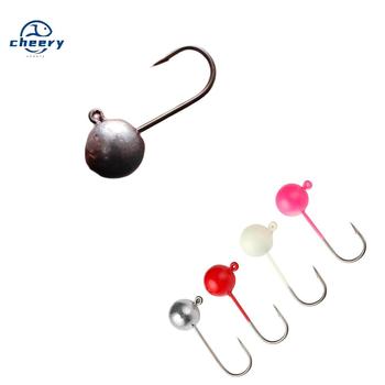 CHEERY 1g/1.5g/2g/3g/5g/7g Fishing Hook High Quality Jig Head Ball Shape Lead Jig Head Jig Hook – Metal Jig – view 1