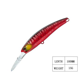 ZOZ Manufacturer 15g Floating Minnow Lure Bait Hard ABS Artificial Bait for Mackerel and Bass Fishing Printed Condition – Minnow – view 1