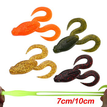 TPR Soft Bait 7cm 4pcs/10cm 3pcs 8.5g/15.3g Floating Freshwater Frog Lure 4pcs/10pcs Ocean Boat Fishing Artificial Soft Bait – Soft Lure – view 1