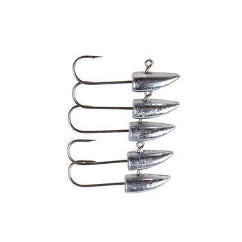 Factory OEM 1g 1.5g 2g 3g 10pcs/bag Rock Fish Bent Bulk Fishing Bullet Jig Head Hook – Metal Jig – view 1
