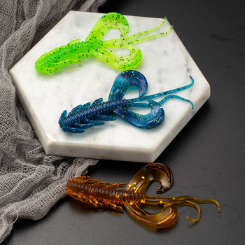 New Design 5cm/1.9g Shrimp Soft Bait Fishing Lure TPR Floating Salted Active Crayfish for Texas Rigs Jig Ned Split Drop Shot – Soft Lure – view 1