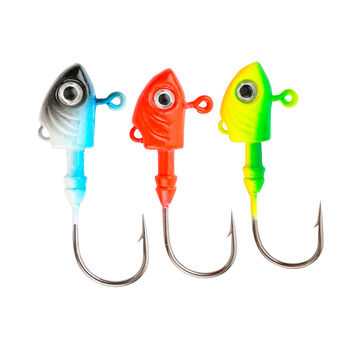 Black Minnow Jig Head Hooks Fishing Lure Soft Bait Hook Bass Fishing Shad Bucktail Jig Seabass Bait for Zand – Soft Lure – view 1
