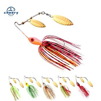 CHEERY 7.5g 22cm Gold Shiner Spinnerbaits Luminous Colorful Skirts Metal Jig Head for Freshwater Saltwater Fishing Rivers Lakes – Metal Jig – view 1