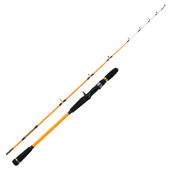 Half-boat Fishing Carbon Plate Slow Swing Rod Solid Rod Tip Soft Tail 1.55 Meters Sea Fishing Luya Rod 2 Sections 165g Weight – Soft Lure – view 1