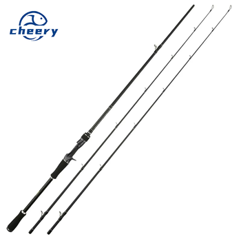 CHEERY Super Hard Straight Handle Carbon Lure Rod for River Fishing 1.83m-2.4m Sizes Light Thunder Black Factory Wholesale – Hard Lure – view 1