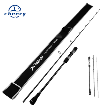 CHEERY 1.83m 1.91m MH Powerful Solid Carbon One and a Half Three Sections Spinning Casting Slow Jigging Fishing Rod Saltwater – Metal Jig – view 1