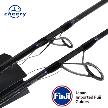 Cheery Full Fuji Carbon Sea Fishing Boat Rod Luya Rod Slow Shake/ Fast Pumping Action 1.8m-1.98m 2-Piece Hard 135cm Collapsed – Hard Lure – view 1