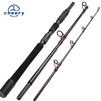 CHEERY Wholesale 3 Section Carbon Fiber Hot Sale Boat Fishing Rod Trolling Fishing Rod Pesca Big Grouper Sea Fishing Rods – Trolling Lure – view 1