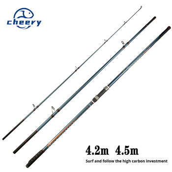4.2m/4.5m 250G Long Casting Weight Three-Section Beach Anchor Surf Fishing Rod for Long-Distance Bottom Fishing for Sea Lake – Rod – view 1
