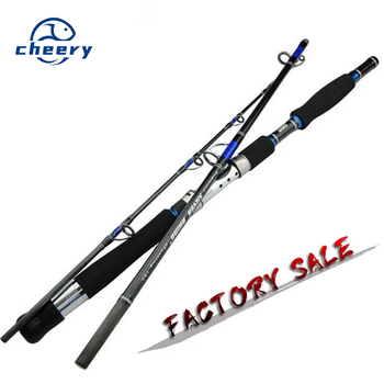 Custom Cross High Carbon Fiber 1.8m/1.95m/2.1m Big Game 3 Sections Saltwater Trolling Boat Sea Fishing Rod – Trolling Lure – view 1