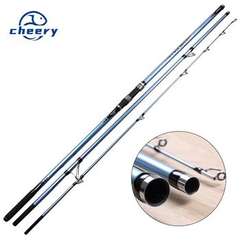 CHEERY High Quality 4.2m/4.5m High Carbon Fiber Surf Fishing Rod 3-Section Long Shot Casting Fishing Pole for Saltwater Fishing – Rod – view 1