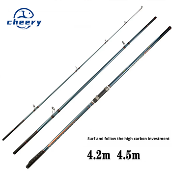 4.2m/4.5m 250G Long Casting Weight Three-Section Surf Fishing Rod Carbon Material for Carp Long-Distance Bottom Fishing Pole – Rod – view 1