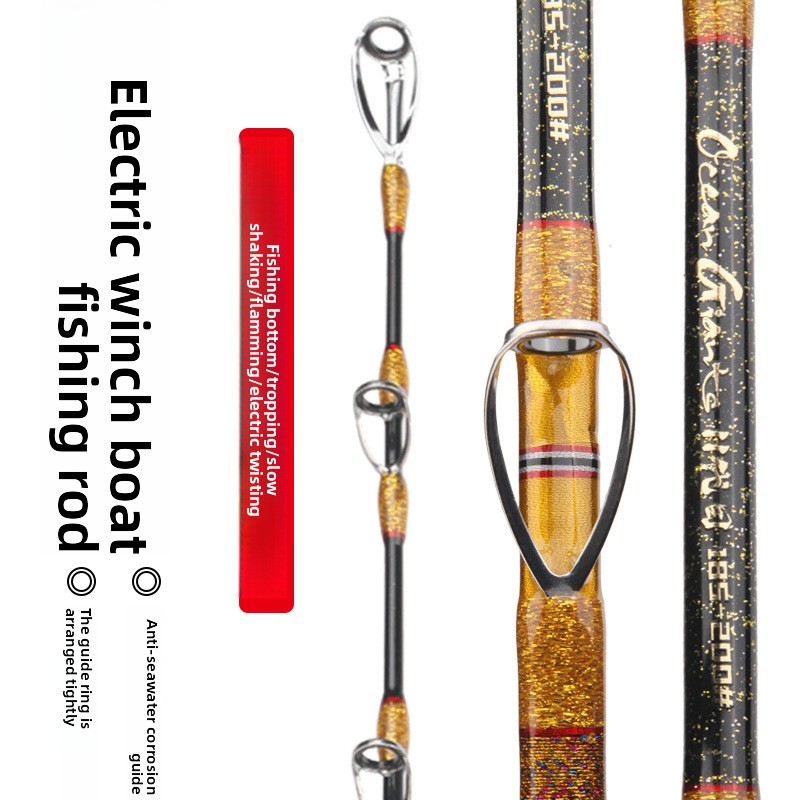CHEERY Solid Carbon Super Hard Deep Sea Fishing Rod Saltwater Boat Trolling and Casting Rod Fishing for Tuna GT Marlin – Fishing Rod – view 3
