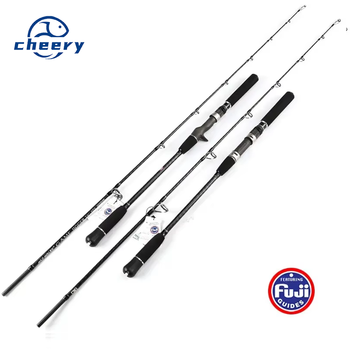 Madmouse Japan Full Fuji 1.8m Slow Jigging Trolling Fishing Rod Spinning Baitcasting Cross Carbon Tape EVA Handle Sea Fishing – Metal Jig – view 1