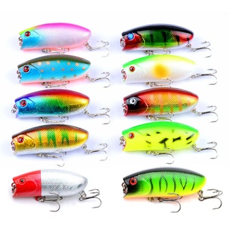 High Quality 60mm 10.4g Mini Bass Popper Lure Cute Fat Vivid Swimbait Bait for Ocean Beach Bottom Rock Fishing 5 Lure Fishing – Soft Lure – view 1
