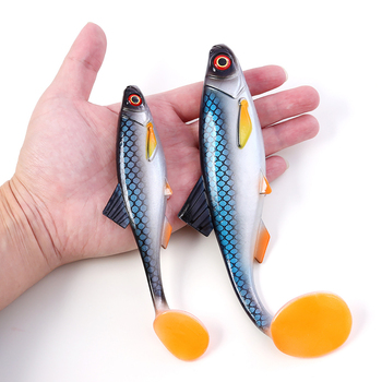 New 5.5in 8in 3D Swing Roach Swimbait Soft Lure for Pike and Bass Fishing Artificial Shad for Ocean Boat Fishing – Soft Lure – view 1