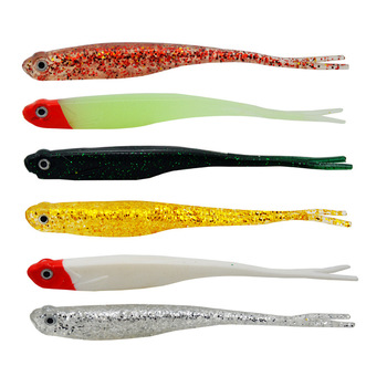 13cm Soft Bait Split Tail Fishing Lures Japan Shad Artificial Bait Jig Head Silicon Rubber Fish Swim Bait – Soft Lure – view 1