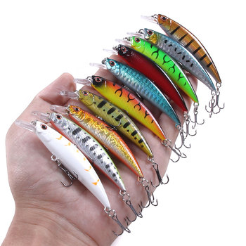 Hot Wholesale 8CM 9G Minnow Lure Hard Plastic Fishing Bait for Bass Fishing Diving Depth 0-1.5M Sinking Minnow Fishing Lure – Minnow – view 1