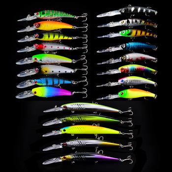 Wholesale 21Pcs Fishing Lures Kit Freshwater Bait Tackle Kit for Bass Trout Fishing Accessories Including Minnow Lure – Minnow – view 1