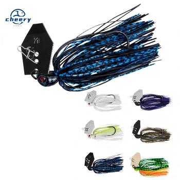 CHEERY 6 Colors Chatterbait Blade Jig Lures Noise Vibration Swim Jig Anti Hang up Fishing Bait for Lake River Sea Bass Walleye – Metal Jig – view 1