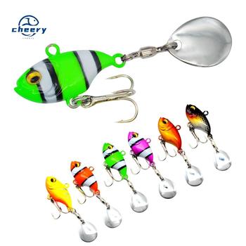 CHEERY New 14g VIB Tail Vibration Bait Spinner Spoon Sinking Lure Fishing Tackle Pesca Spinning Balance Rotating Metal Jig – Metal Jig – view 1