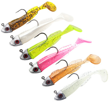 Lure Tumbler Lead Head Soft Bait Pack Single Hook with One Head Three Replaceable Tails for Carp Made of Durable PVC Material – Soft Lure – view 1