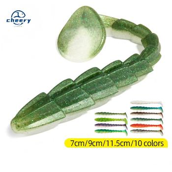 CHEERY Top Right S045 70mm 90mm 115mm Soft Swimbait Shad Bait Bass Fishing Lures Paddle Tail Soft Plastics Lures – Soft Lure – view 1