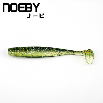 Noeby Stock Soft Plastic Fishing Silicone Artificial Double Color Baits Shiner Saltwater Freshwater Trout Redfish Fishing Lures – Soft Lure – view 1
