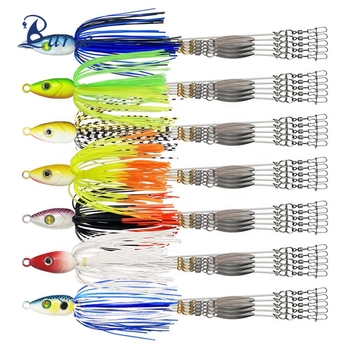 Jig Heads Fishing Ultralight Tripod Bass Lures Bait Kit Willow Blade 5 Arms Alabama Umbrella Rig – Metal Jig – view 1