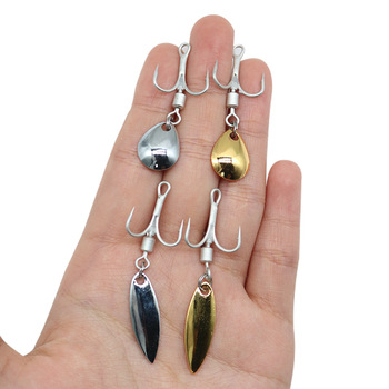 SNEDA Sea Fishing Triple Thened Three Hooks 4# 6# 8# High-carbon Steel Rotating Sequined Fish Hooks – Hooks – view 1