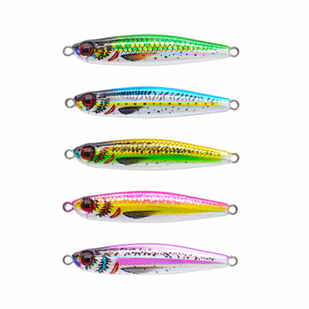New Arrival Printed 40g/7.3cm Long Jigging Lead Fish Fast Sinking Hard Bait for Sea Fishing – Metal Jig – view 1